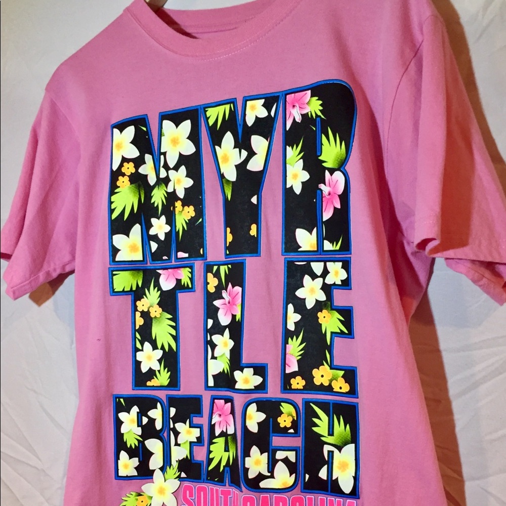 Pink Myrtle Beach T-Shirt Size M 🔴BUNDLE & SAVE🔴